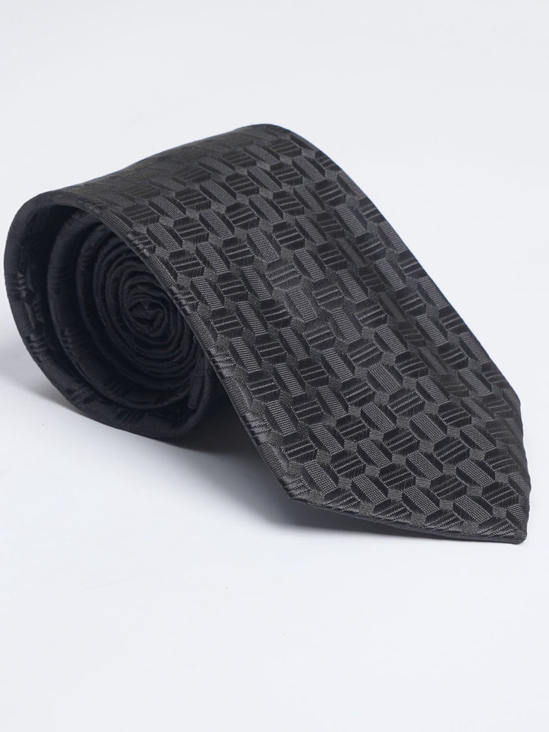 Black Designer Self Tie (TIE-1043)