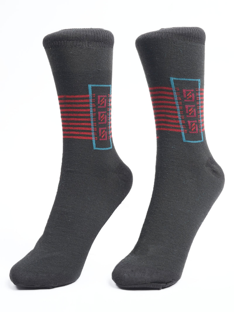 Black Designer Socks  (SOCKS-1050)