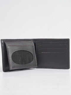 Black Plain Leather Wallet (W-211)