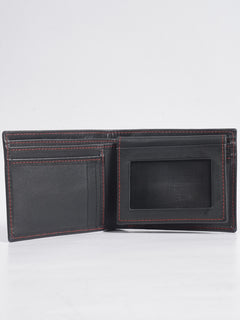 Black Plain Leather Wallet (W-213)