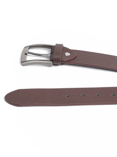 Brown Textured Leather Belt  (BELT-667)