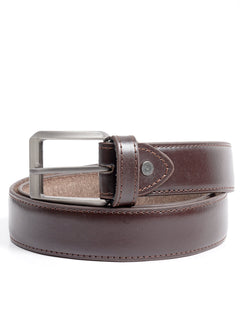 Brown Plain Leather Belt  (BELT-671)