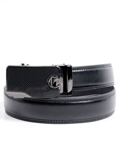 Black Plain Leather Belt  (BELT-678)