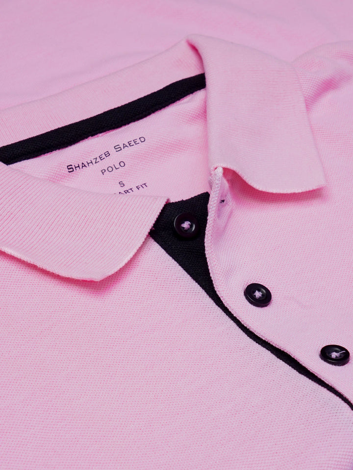 Lovely Pink Half Sleeves Designer Polo T-Shirt (POLO-705)