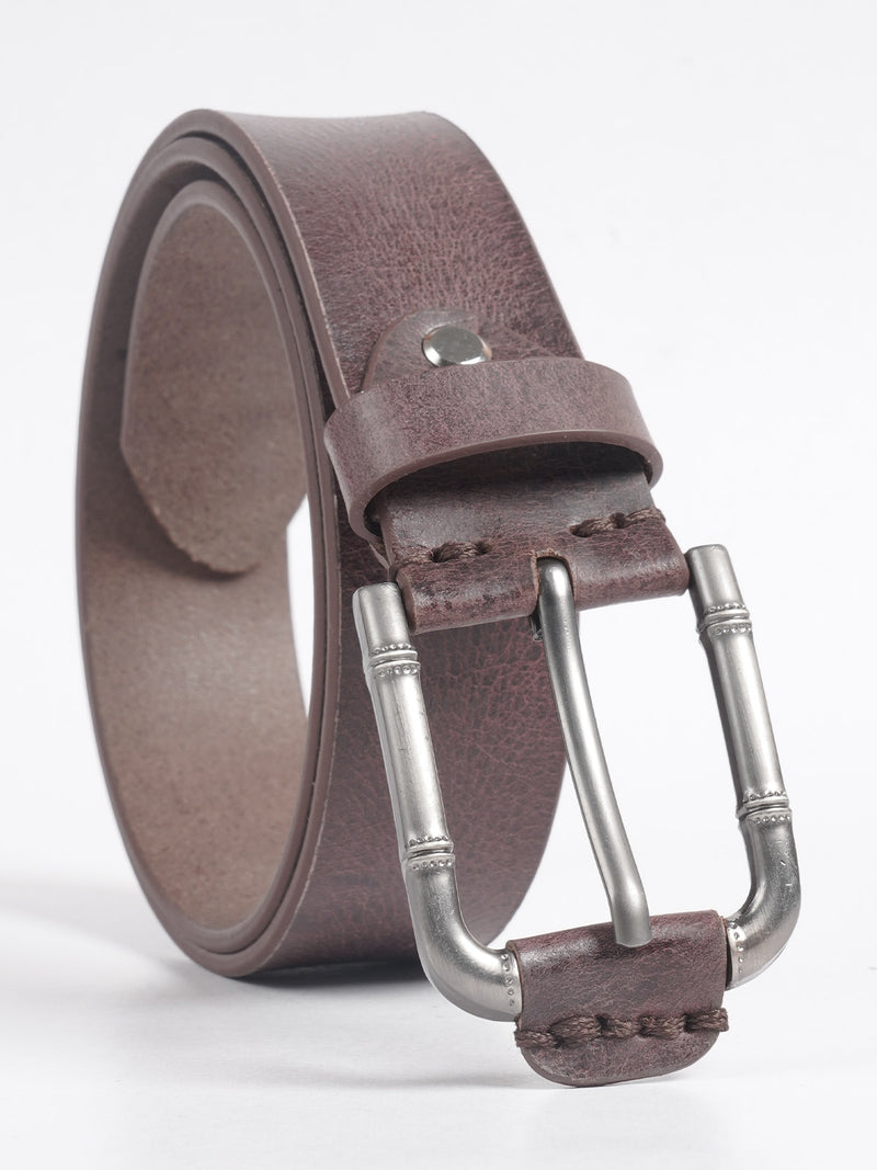 Maroon Natural Grain Leather Belt  (BELT-706)