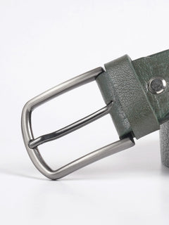Green Textured Leather Belt  (BELT-709)
