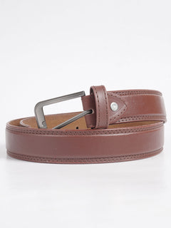 Brown Plain Leather Belt  (BELT-715)