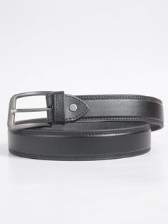 Black Plain Leather Belt  (BELT-719)