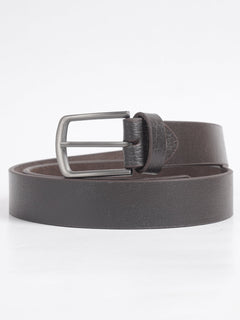 Dark Brown Textured Leather Belt  (BELT-720)