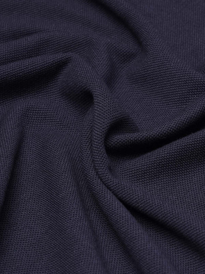 Navy Blue Half Sleeves Designer Polo T-Shirt (POLO-938)