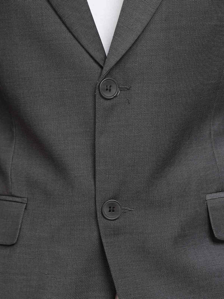 Dark Grey Self Single-Breasted Tailored Men’s Blazer (BMF-088)