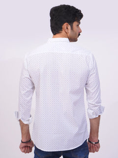 White Designer Printed Casual Shirt  (CSP-244)