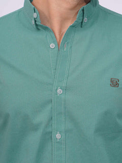 Green Designer Printed Casual Shirt  (CSP-250)