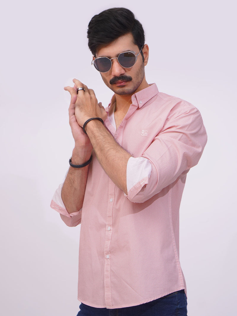 Pink Designer Printed Casual Shirt  (CSP-251)