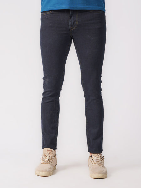 Navy Blue Plain Stretchable Denim Jeans 40 – Shahzeb Saeed