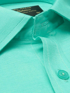 Aqua Green Plain, Elite Edition, French Collar Men’s Formal Shirt (FS-1032)