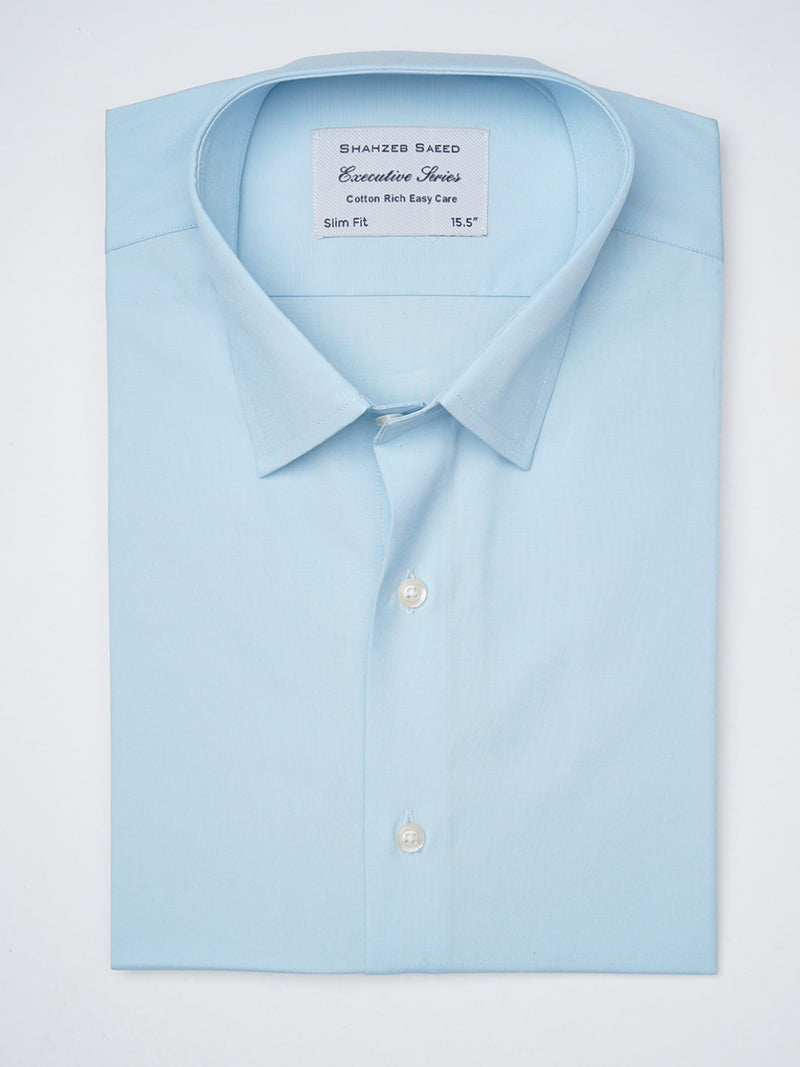 Sky Blue Plain, Executive Series, French Collar Men’s Formal Shirt  (FS-1077)