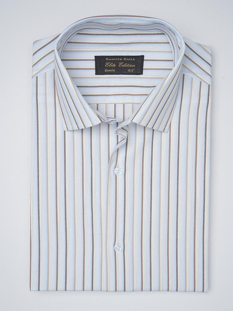 Multi Color Striped, Elite Edition, French Collar Men’s Formal Shirt (FS-1090)