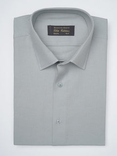 Light Grey Plain Elite Edition, French Collar Men’s Formal Shirt (FS-1168)
