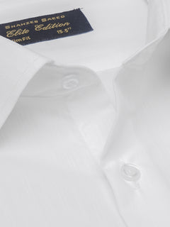 White Self Striped, Elite Edition, French Collar Men’s Formal Shirt (FS-1204)