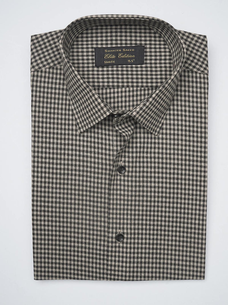 Multi Color Self Micro Checkered, Elite Edition, French Collar Men’s Formal Shirt (FS-1229)
