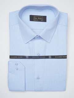 Light Blue Self, Elite Edition, French Collar Men’s Formal Shirt (FS-1240)