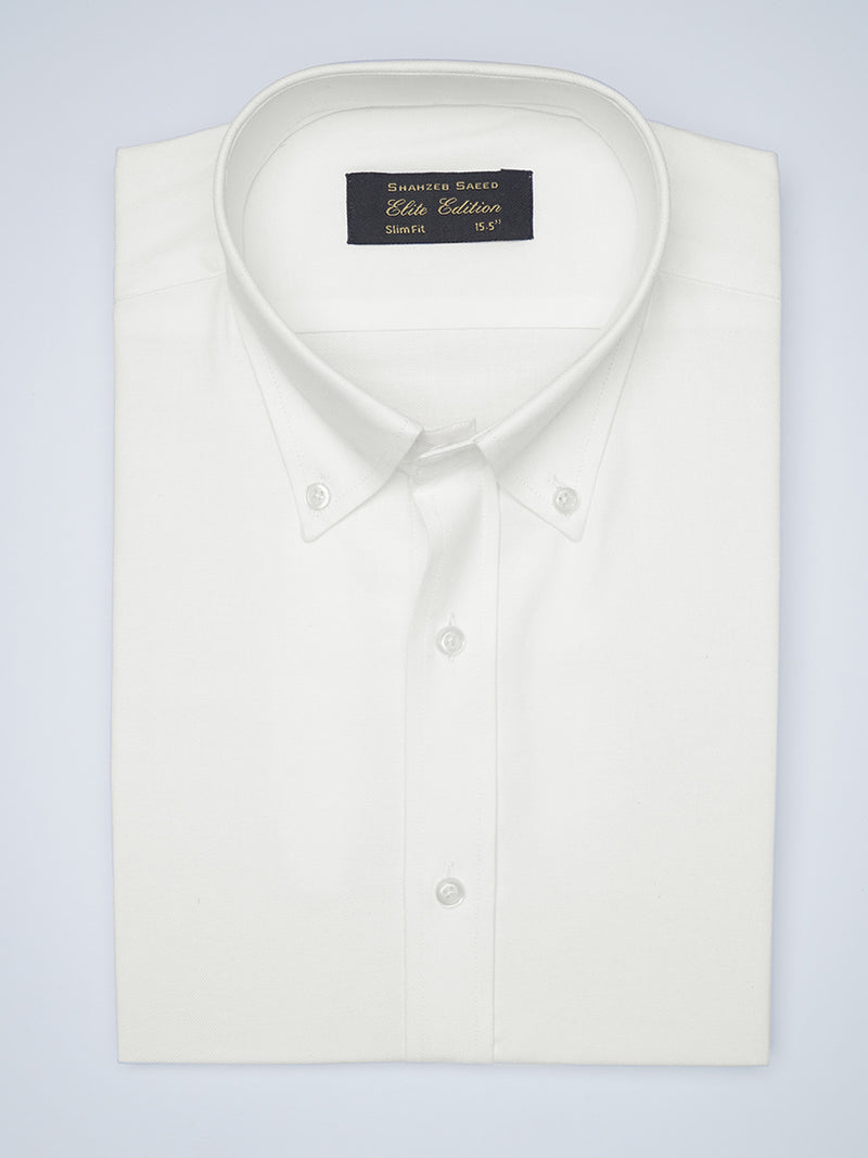 White Button Down Plain, Elite Edition, Men’s Formal Shirt  (FS-1477)