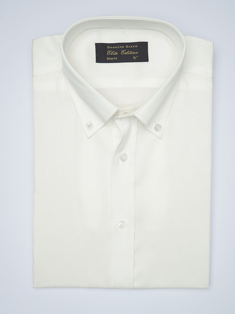 White Button Down Plain, Elite Edition, Men’s Formal Shirt  (FS-1484)