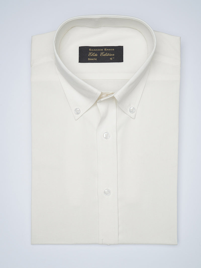 White Button Down Plain, Elite Edition, Men’s Formal Shirt  (FS-1486)