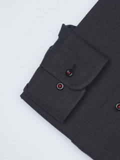 Black Plain, Elite Edition, Cutaway Collar Men’s Designer Formal Shirt (FS-1520)