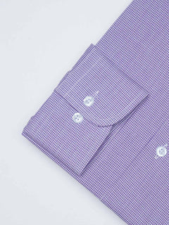 Purple Micro Checkered, Elite Edition, Cutaway Collar Men’s Formal Shirt  (FS-1521)