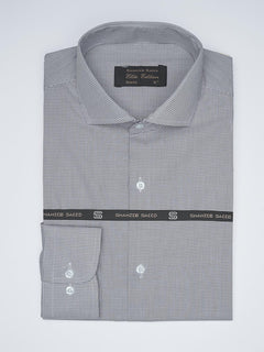 Grey Micro Checkered, Elite Edition, Cutaway Collar Men’s Formal Shirt  (FS-1526)