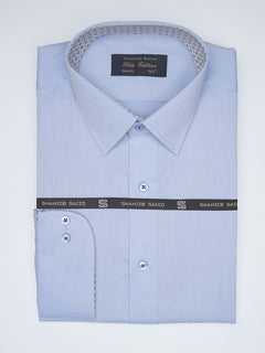 Light Blue Designer, Elite Edition, Cutaway Collar Men’s Designer Formal Shirt (FS-1529)