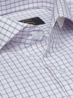 Light Purple Checkered, Elite Edition, Cutaway Collar Men’s Formal Shirt  (FS-1538)