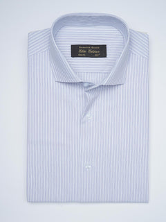 Blue & White Striped, Elite Edition, Cutaway Collar Men’s Formal Shirt (FS-1663)