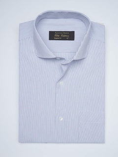Blue Striped, Elite Edition, Cutaway Collar Men’s Formal Shirt (FS-1669)