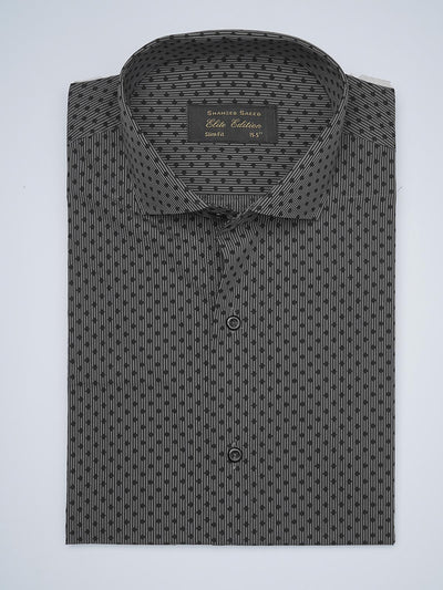 Black Plain, Cutaway Collar, Elite Edition, Printed Men’s Formal Shirt  (FS-1683)