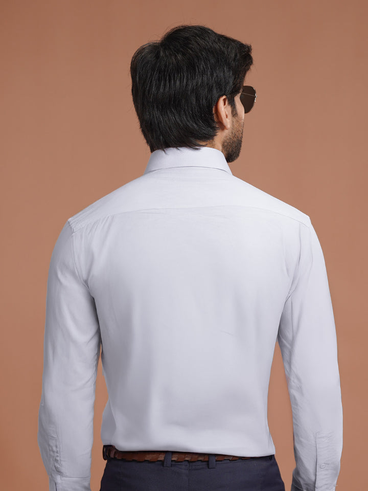 Light Grey Plain, Cutaway Collar, Elite Edition, Men’s Formal Shirt (FS-2470)