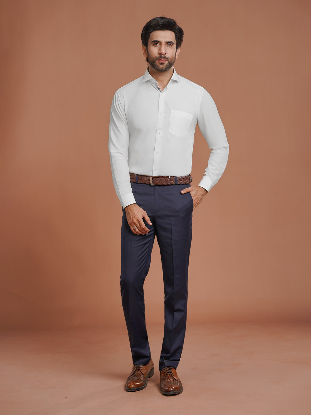 White Plain, Cutaway Collar, Elite Edition, Men’s Designer Formal Shirt (FS-2472)