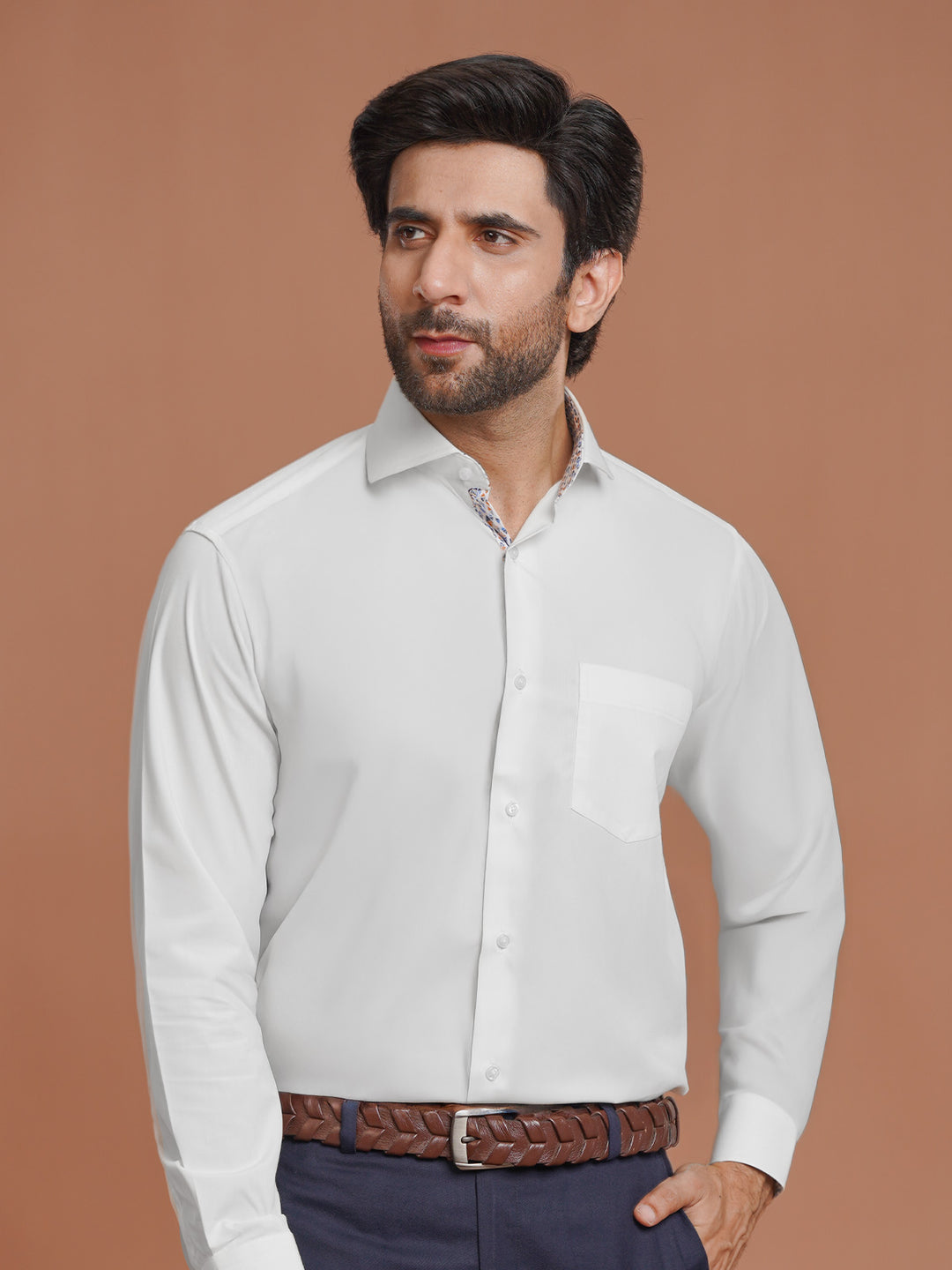 White Plain, Cutaway Collar, Elite Edition, Men’s Designer Formal Shirt (FS-2472)