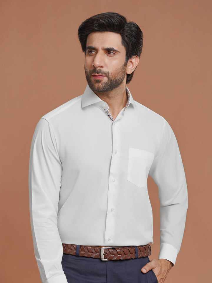 White Plain, Cutaway Collar, Elite Edition, Men’s Designer Formal Shirt (FS-2472)