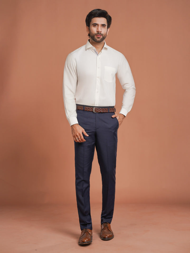 Off White Plain, Cutaway Collar, Elite Edition, Men’s Formal Shirt (FS-2473)