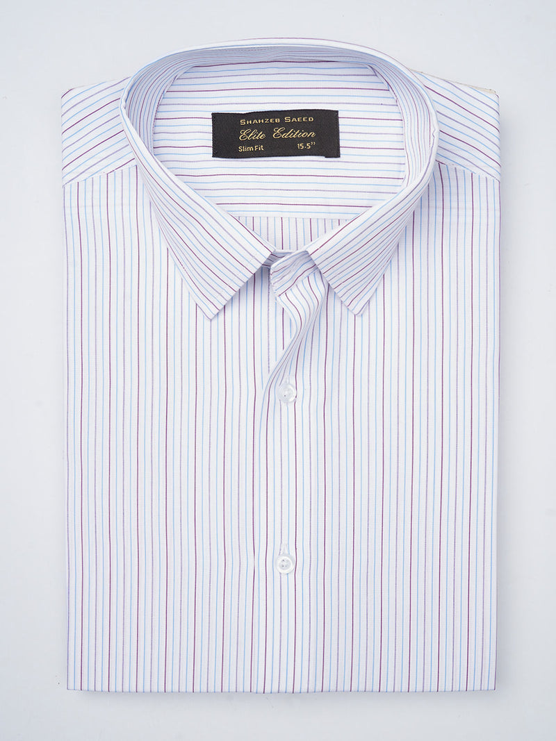 Multi Color Self Striped, Elite Edition,French Collar Men’s Formal Shirt  (FS-869)