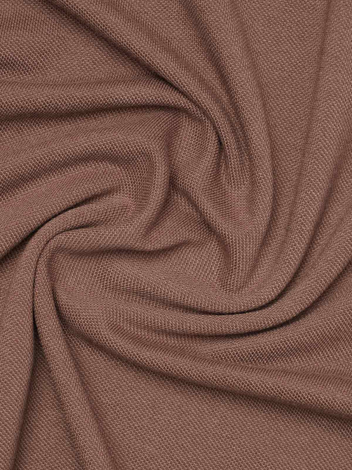 Light Brown Plain Contrast Tipping Half Sleeves Polo T-Shirt (POLO-1003)