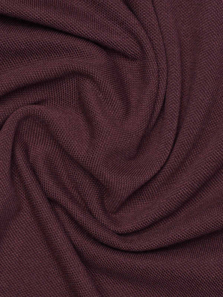 Maroon Plain Contrast Tipping Half Sleeves Polo T-Shirt (POLO-1006)