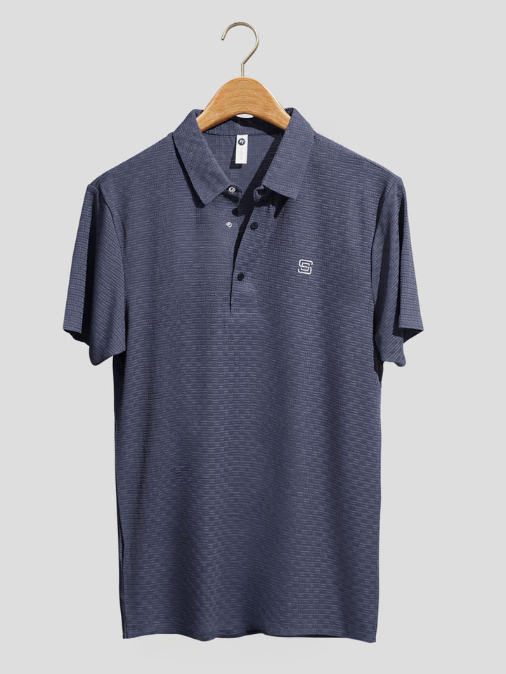 Dark Grey Nylon Spandex Polo (POLO-1009)
