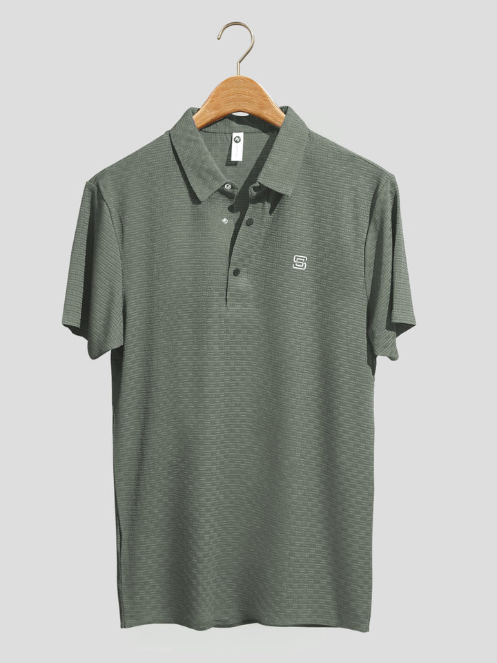 Green Nylon Spandex Polo (POLO-1012)