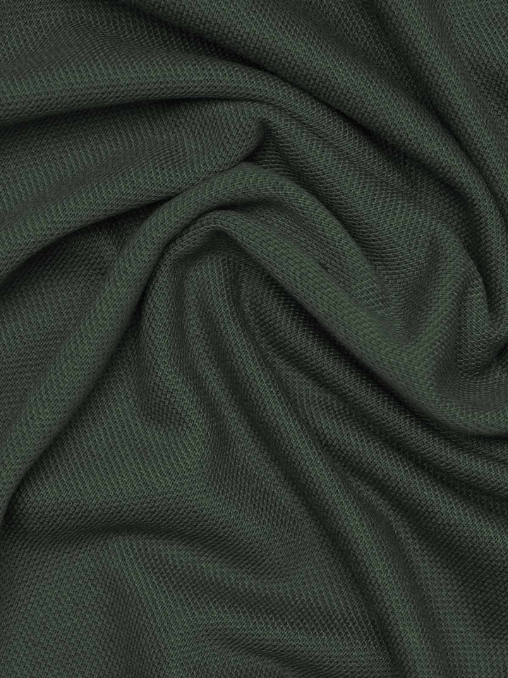 Dark Green Plain Contrast Tipping Half Sleeves Polo T-Shirt (POLO-1101)