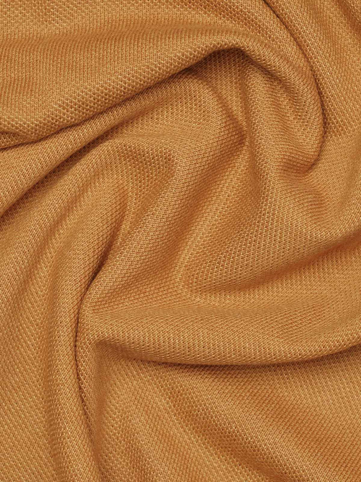 Mustard Plain Contrast Tipping Half Sleeves Polo T-Shirt (POLO-1102)