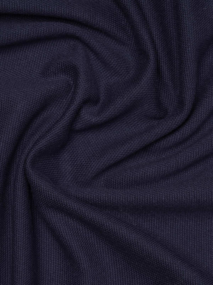 Navy Plain Contrast Tipping Half Sleeves Polo T-Shirt (POLO-1104)